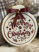 Charger l'image dans la galerie, Plaque métallique à suspendre Merry Christmas H38xL32cm
