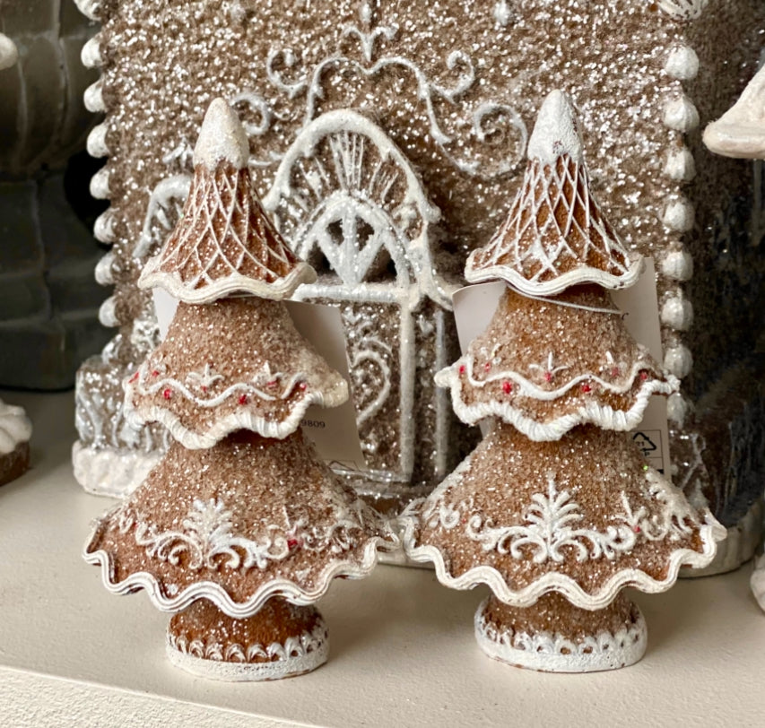 Mini sapin résine pain d’épices H11xL6cm