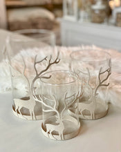 Charger l&#39;image dans la galerie, Photophore élégant cerf beige PM H13xL10cm
