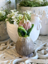 Charger l'image dans la galerie, Bulbe fleur céramique rose pastel H9xL5cm
