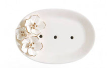 Charger l'image dans la galerie, Porte savon Amour de Fleurs céramique blanc/doré
