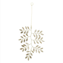 Charger l'image dans la galerie, Suspension métallique feuilles dorées H13xL10cm
