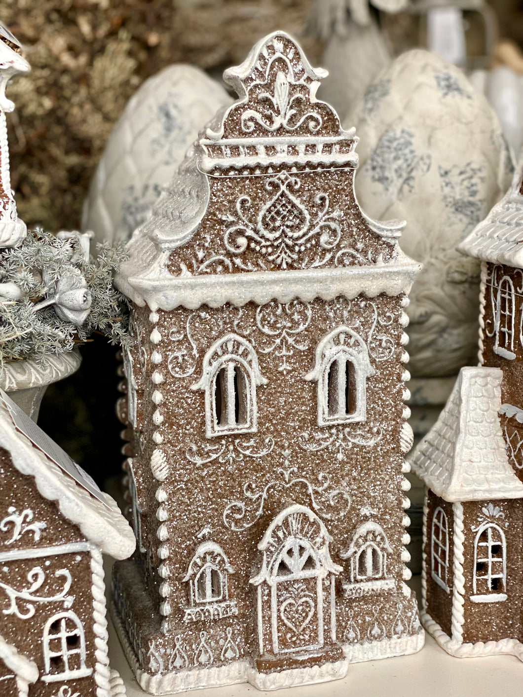 Maison pain d’épice lumineuse H35xL17xP15cm (expédition uniquement Belgique)