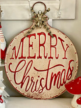 Charger l'image dans la galerie, Plaque ronde métallique Merry Christmas H53xL40cm

