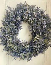 Charger l'image dans la galerie, Couronne artificielle fleurs couleur lavande 60cm
