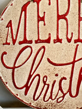 Charger l'image dans la galerie, Plaque ronde métallique Merry Christmas H53xL40cm
