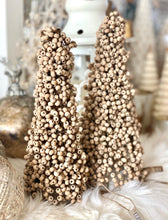 Charger l&#39;image dans la galerie, Cône perles de bois GM H26x11cm
