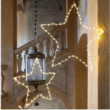 Charger l'image dans la galerie, Étoile lumineuse led métal et perles Mathilde M PM 50x50cm
