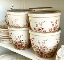 Charger l'image dans la galerie, Ensemble pot + assiette céramique blanc cassé/ brun H15xL23cm
