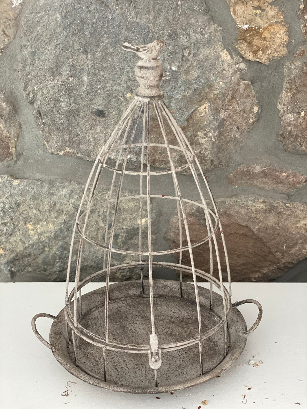 Cage zinc vieilli PM H32xL20cm