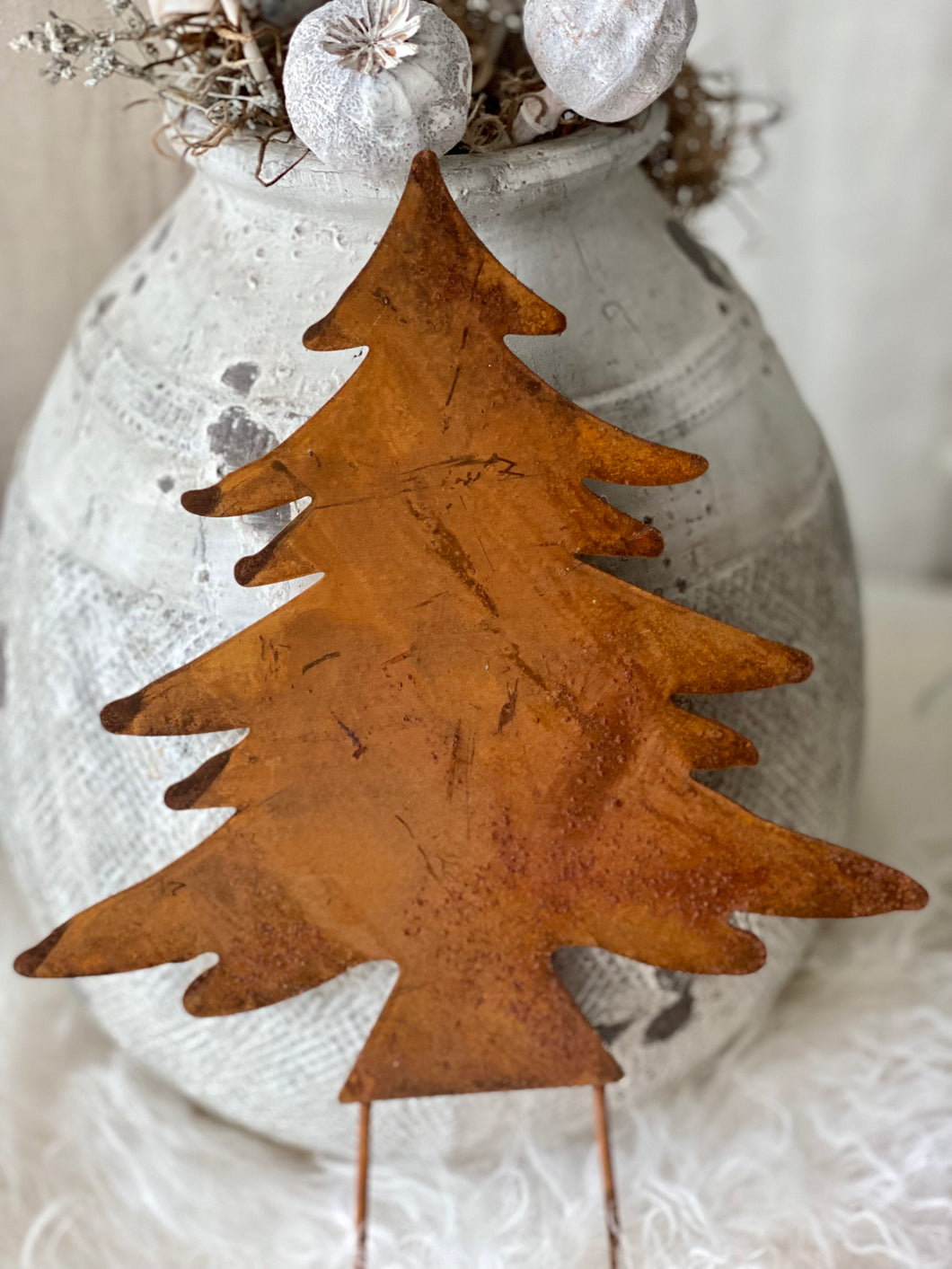 Pic grand sapin corten H30xL20cm