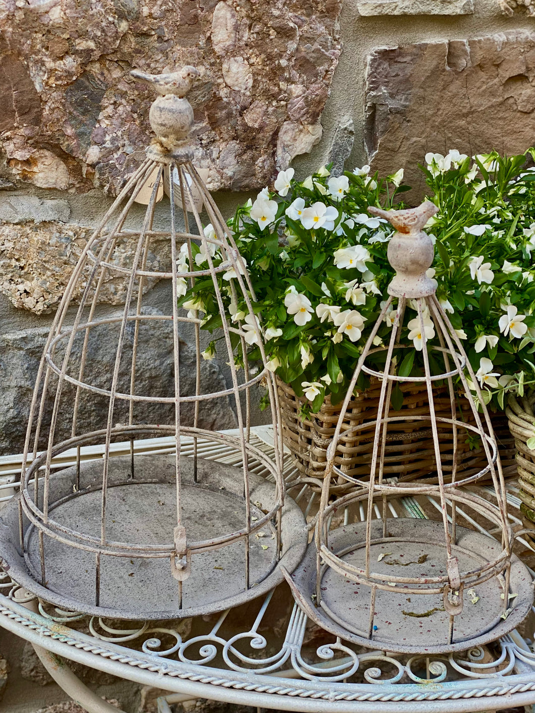 Cage zinc vieilli PM H32xL20cm