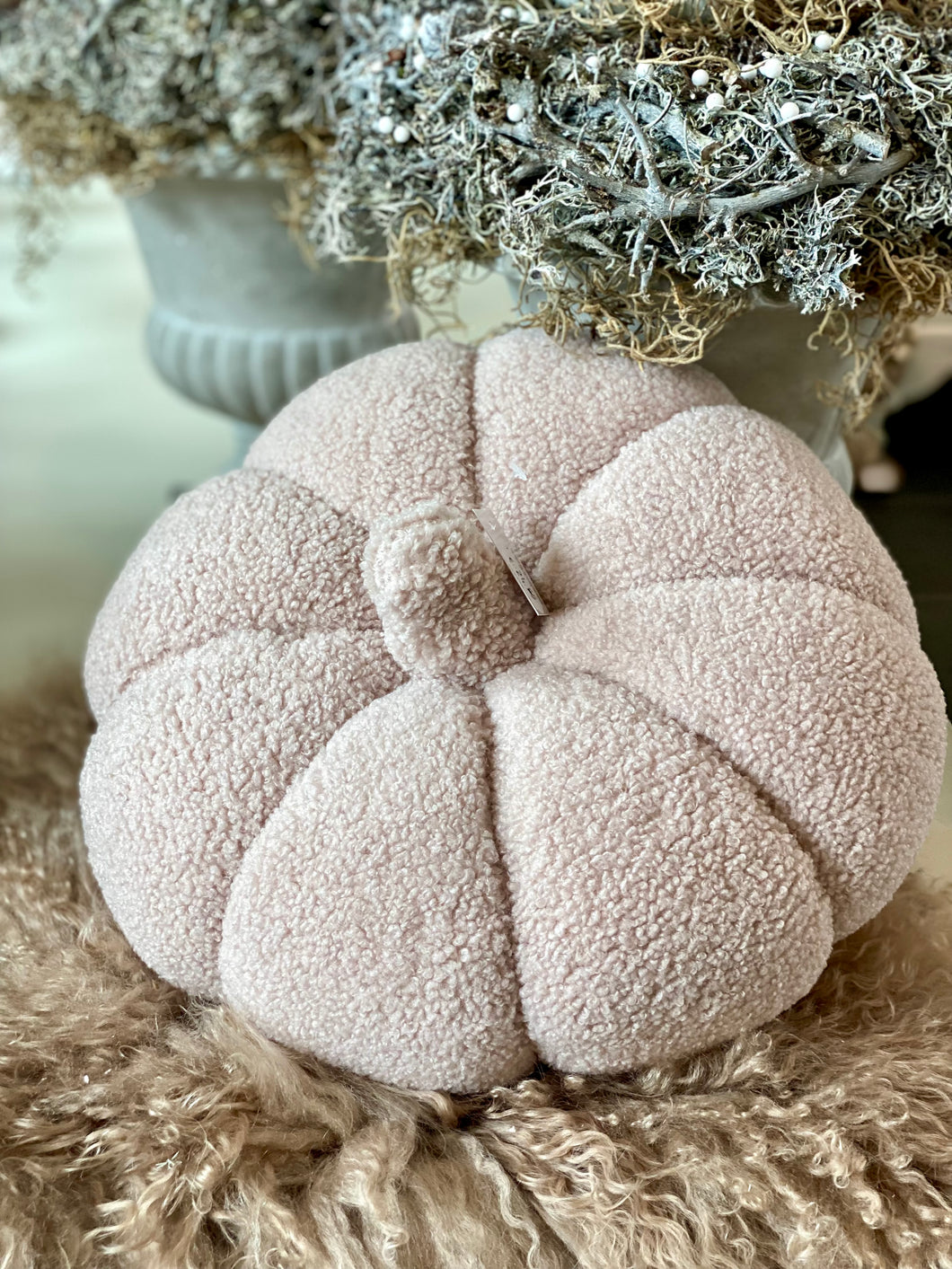 Citrouille Teddy taupe XL H20xL30cm