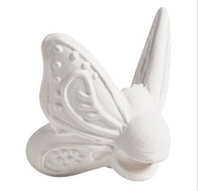 Charger l'image dans la galerie, Papillon à poser sur verre ou autre en biscuit de céramique blanche H4xL3cm
