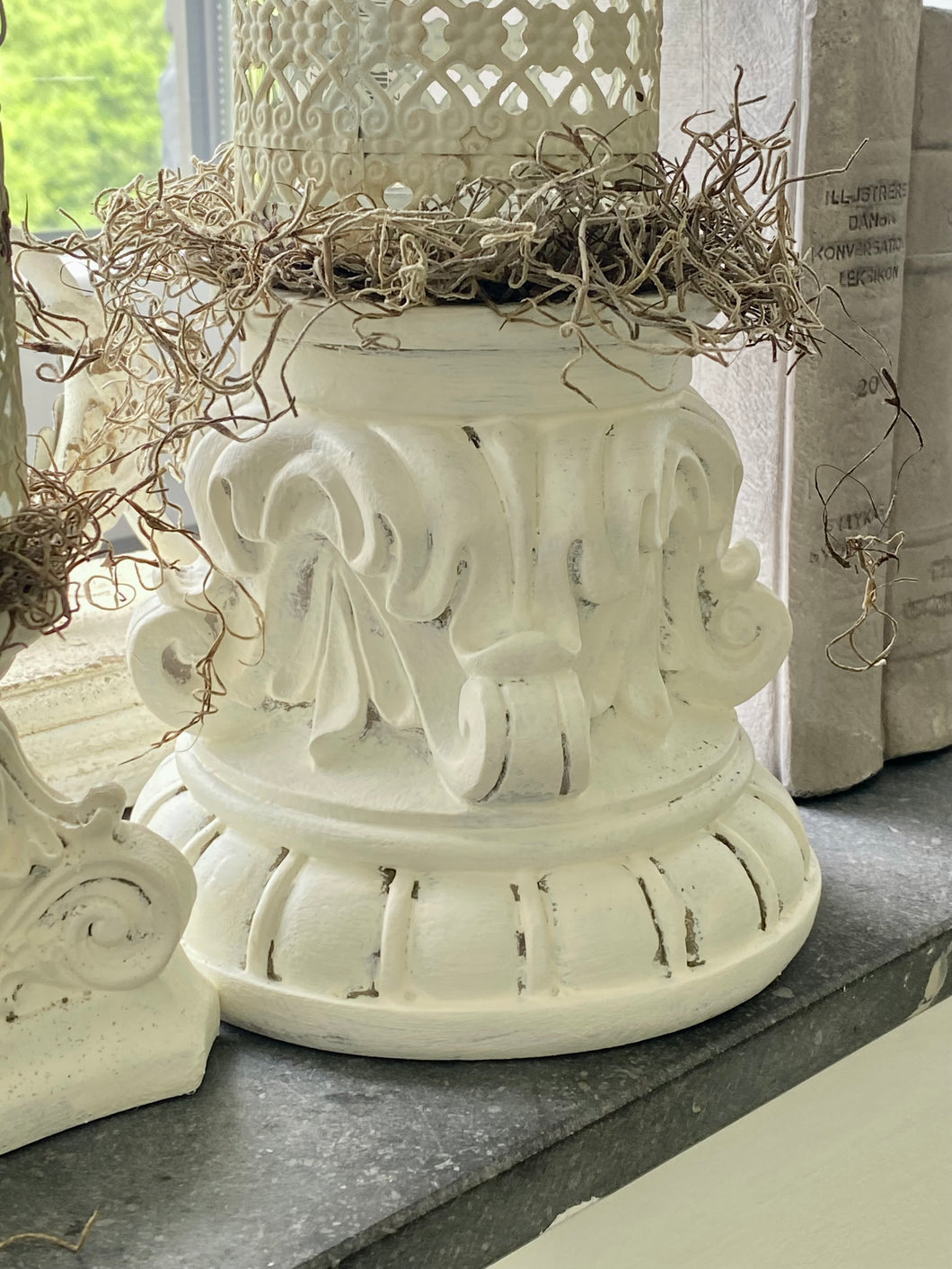 Socle porte bougeoir résine H15xL15cm