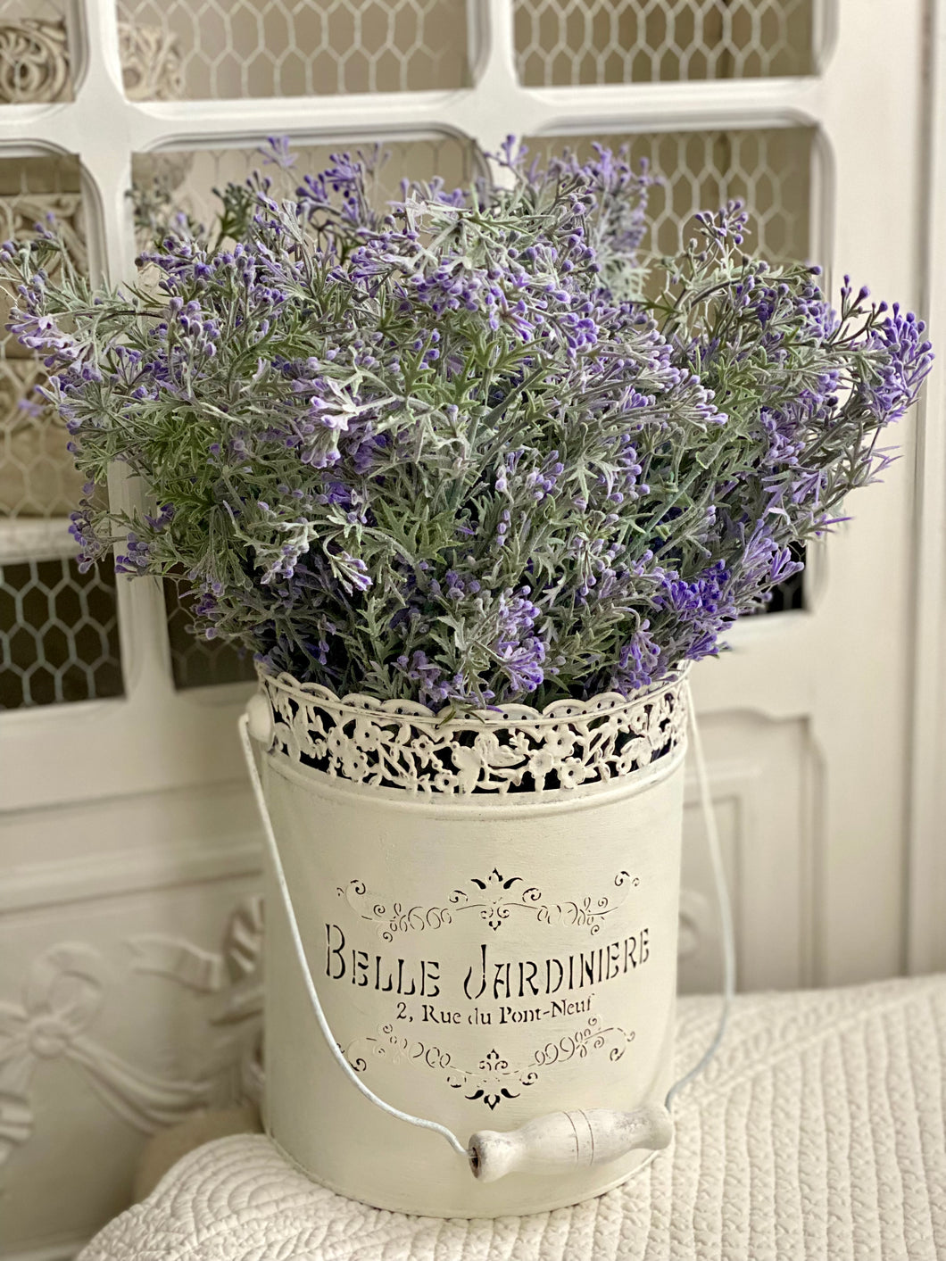 Cache pot zinc Belle Jardinière GM H26xL24cm