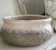 Charger l'image dans la galerie, Vase céramique beige/ lavande GM H9xL20cm
