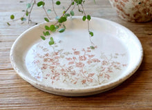 Charger l'image dans la galerie, Ensemble pot + assiette céramique blanc cassé/ brun H15xL23cm
