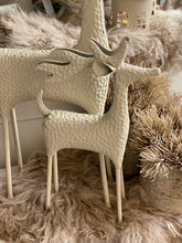 Charger l'image dans la galerie, Cerf métallique beige GM H60xL35cm
