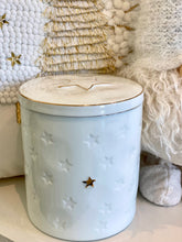 Charger l'image dans la galerie, Boîte ronde céramique blanc/doré H13xL11cm
