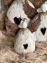 Charger l&#39;image dans la galerie, Ange bois/métal rouillé MM H14xL13cm
