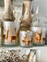 Charger l&#39;image dans la galerie, Photophore cerf doré PM H8xL9cm
