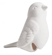 Charger l'image dans la galerie, Oiseau à poser sur verre ou autre en biscuit de céramique blanc H7xL5cm
