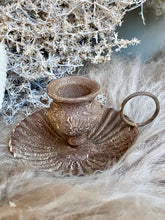 Charger l'image dans la galerie, Porte chandelle métallique antique moka H6xL10cm

